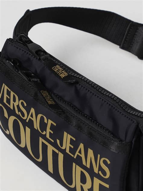 Versace Jeans Couture Marsupio in Nylon Nero da Uomo, nero, 